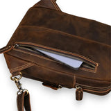Sac à dos bandoulière homme en cuir véritable détails poche arrière