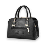 Sac à main bandoulière femme simili cuir croco poche arrière