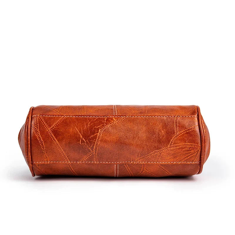 Sac à main bandoulière vintage camel de dessous