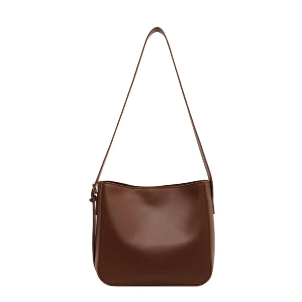 Sac à bandoulière cuir femme marron foncé