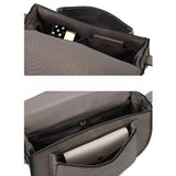 Sac en bandoulière en cuir gris pour femme intérieur