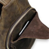 Sac bandoulière en cuir pour homme poche avant