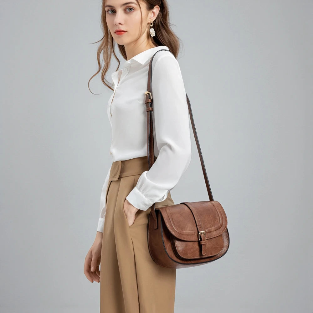 Sac à bandoulière en cuir pour femme