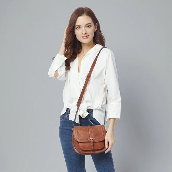 Sac à bandoulière en cuir pour femme