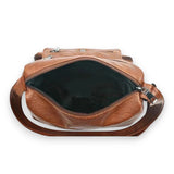 Sac bandoulière en cuir ornements coeur intérieur