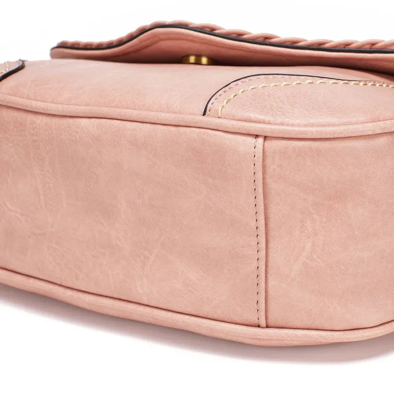 Sac bandoulière cuir vintage femme dessous