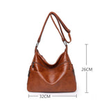 Sac bandoulière en cuir pour femme marron dimensions