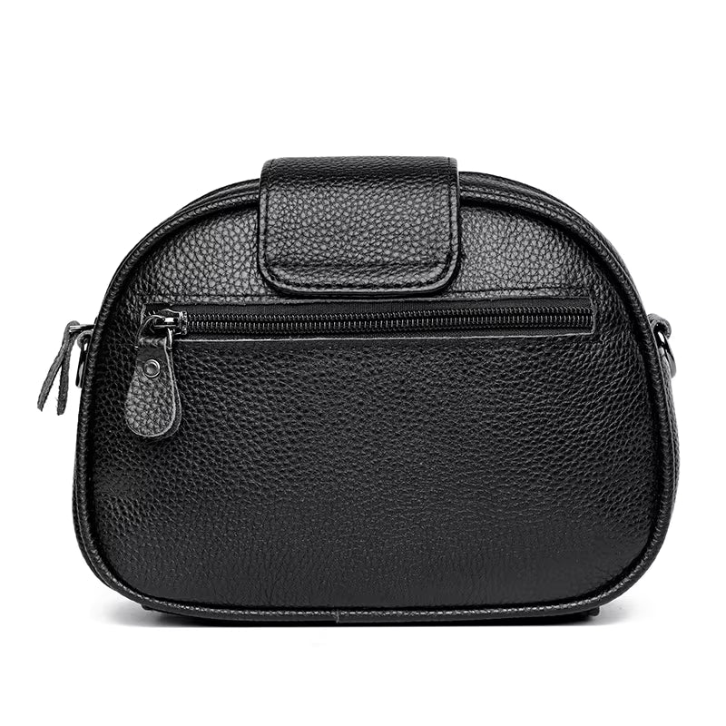 Sac bandoulière femme en cuir véritable, vue arrière