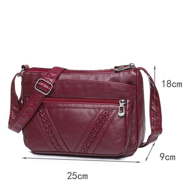 Sac bandoulière femme pour tous les jours rouge bordeaux dimensions