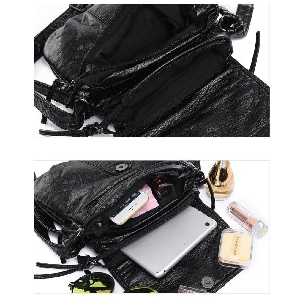 Sac bandoulière femme en similicuir, intérieur