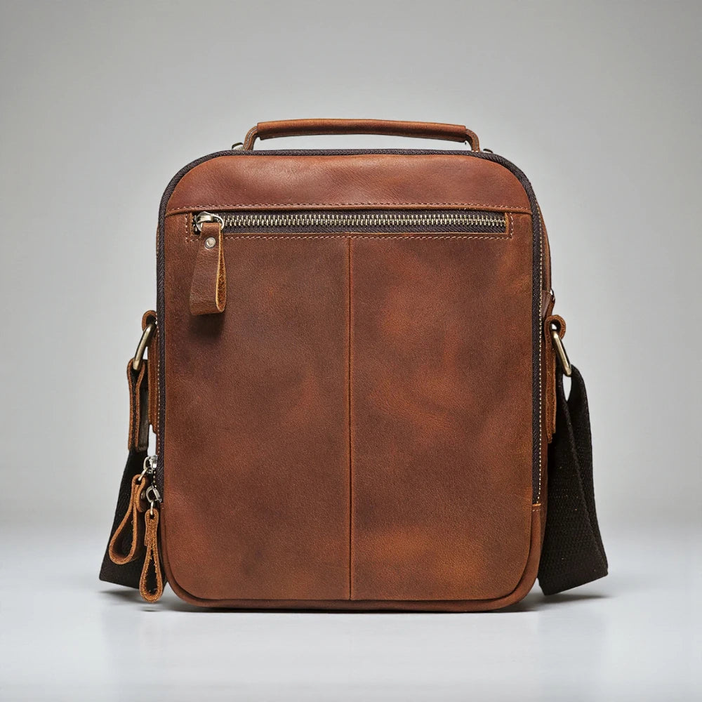 Sac bandoulière pour homme en cuir véritable