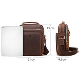 Sac bandoulière pour homme en cuir véritable dimensions