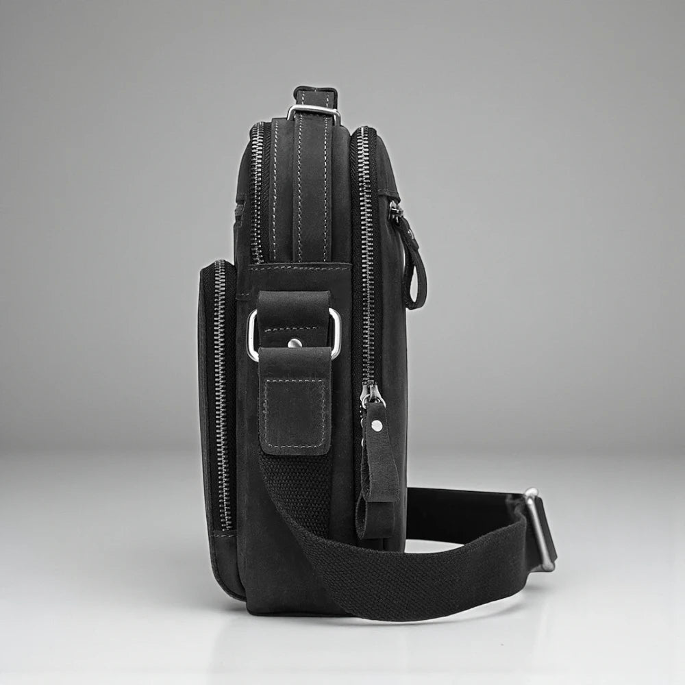 Sac bandoulière pour homme en cuir véritable