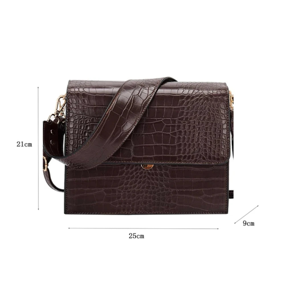 Sac bandoulière imitation croco dimensions