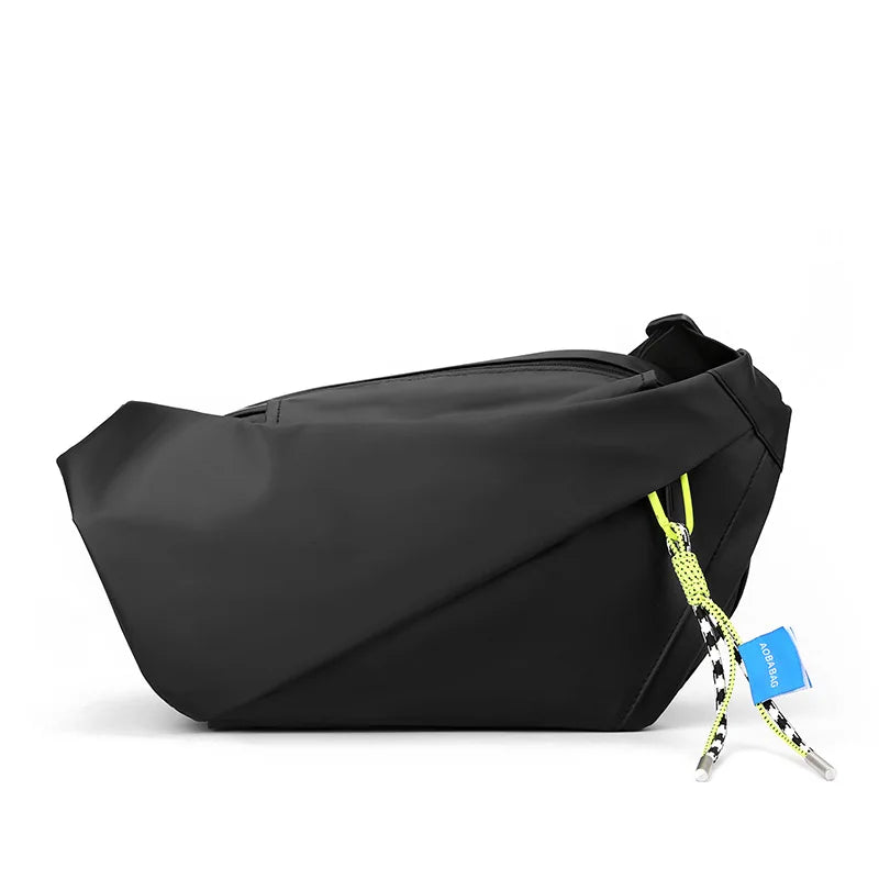 Sac bandoulière en nylon imperméable noir