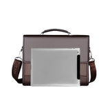 Sac bandoulière porte-documents en cuir marron tablette