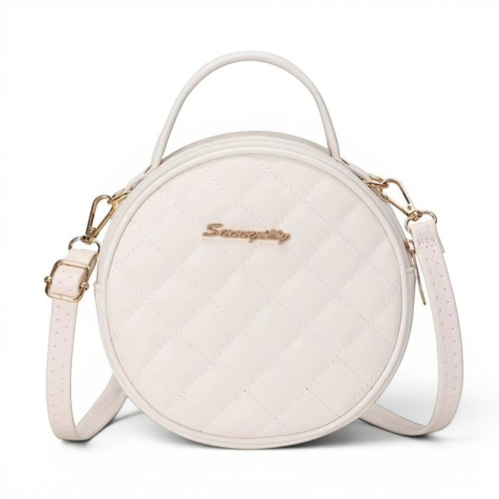 Sac bandoulière rond blanc