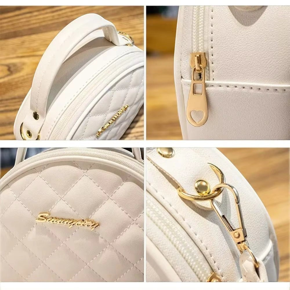Sac bandoulière rond détails