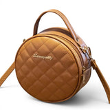 Sac bandoulière rond marron