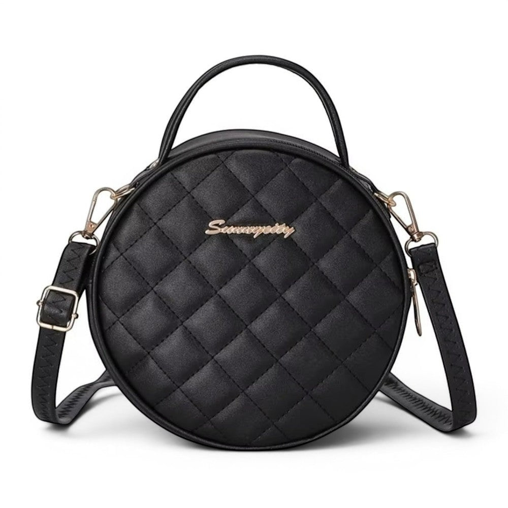 Sac bandoulière rond noir