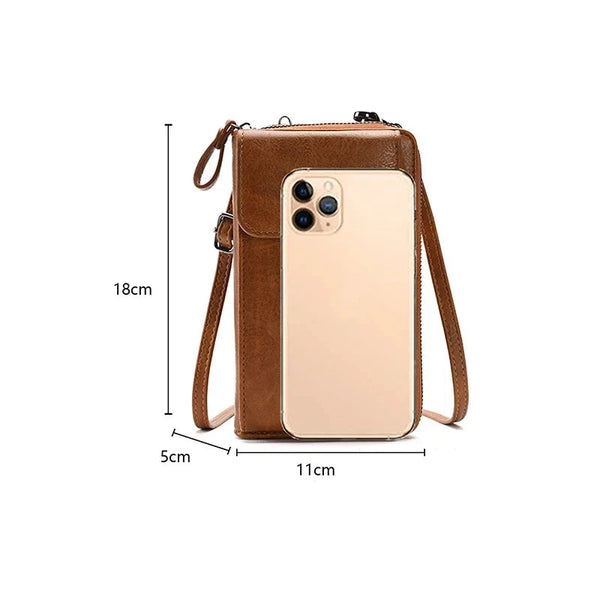 Sac bandoulière pour téléphone et porte-monnaie dimensions