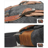 Sac bandoulière tissu ethnique détails