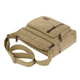Sac en bandoulière en toile beige à plat