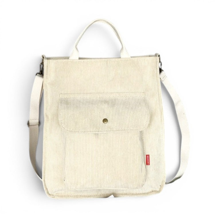 Sac bandoulière velours blanc