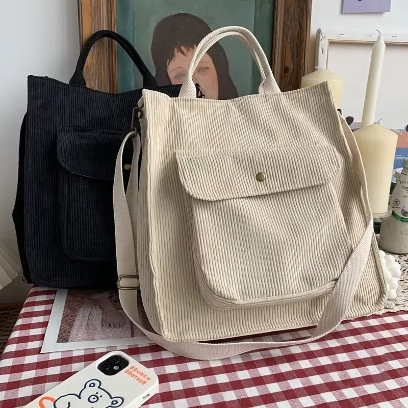 Sac bandoulière velours de face