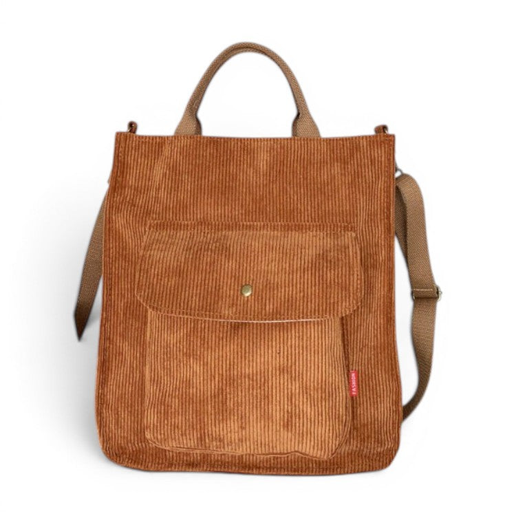 Sac bandoulière velours marron