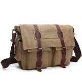 Sac en bandoulière vintage marron clair, vue de trois quarts