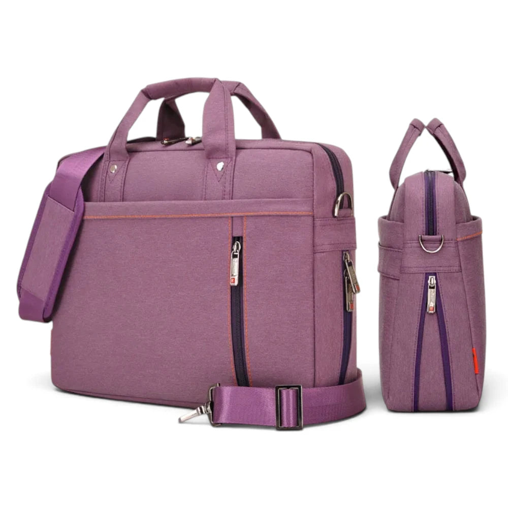 Sac bandoulière violet pour ordinateur portable