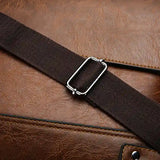 Sac besace en similicuir pour homme marron bandoulière