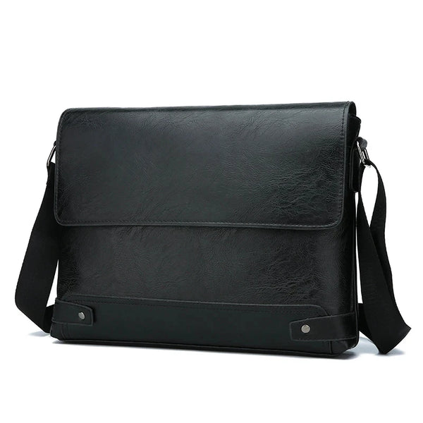 Sac besace en similicuir pour homme noir