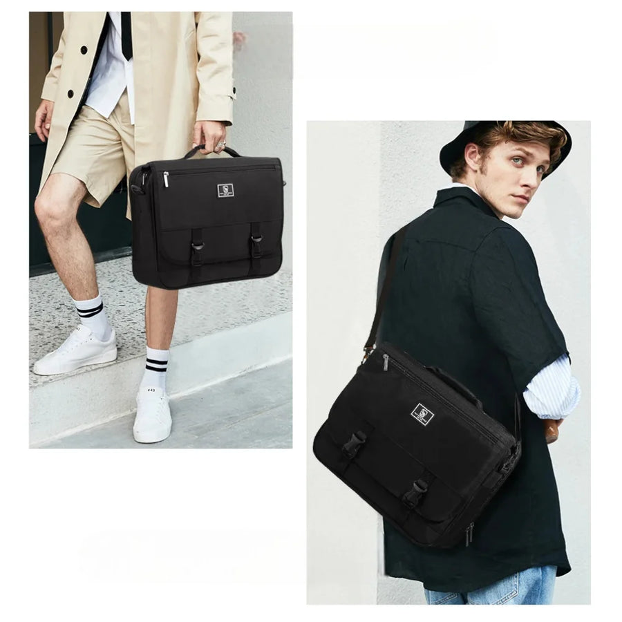 Sac besace ordinateur porté par homme