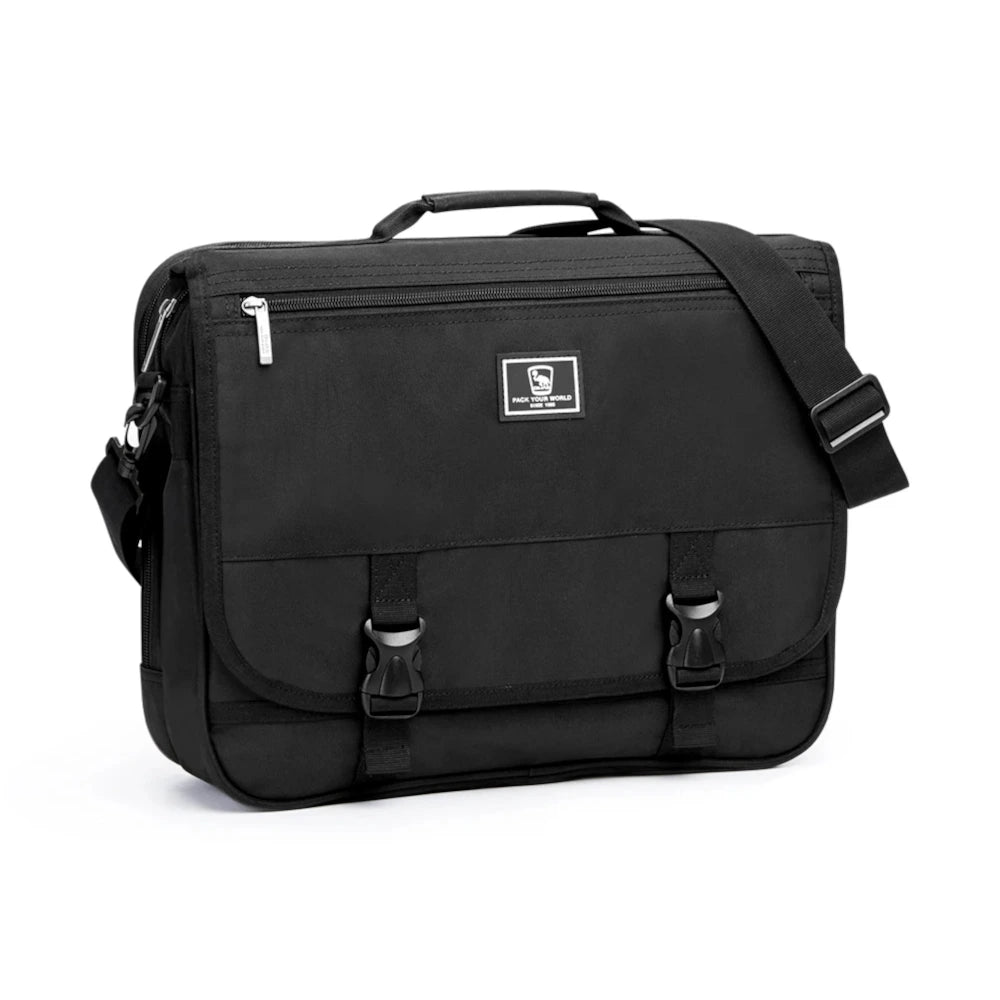 Sac besace ordinateur de trois quarts