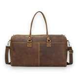 Sac de voyage en cuir véritable vintage arrière