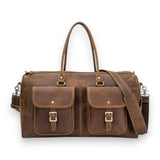 Sac de voyage en cuir véritable vintage