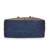 Sac de voyage en toile homme bleu dessous
