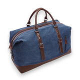 Sac de voyage en toile homme bleu du dessus