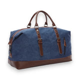 Sac de voyage en toile homme bleu de trois quarts