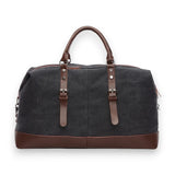Sac de voyage en toile homme noir de dos