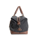 Sac de voyage en toile homme noir de côté