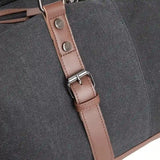 Sac de voyage en toile homme noir détails