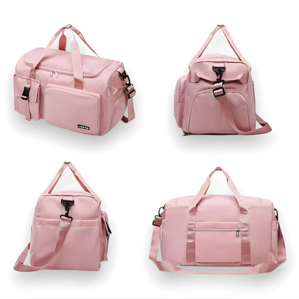 Sac Convertible 2 En 1 Sport Voyage Sac à Vêtements De Voyage Convertible 2 En 1 Avec Pochette à Chaussures - Cuir Synthétique Imperméable - Rose Sac Vêtements Suspendu Pochette Chaussures Sac Convertible 2 En 1 Sport Voyage Sac à Vêtements De Voyage Convertible 2 En 1 Avec Pochette à Chaussures - Cuir Synthétique Imperméable - Rose Sac Vêtements Suspendu Pochette Chaussures
