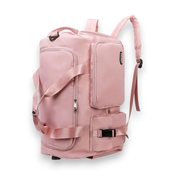 Sac de voyage femme convertible sac à dos rose
