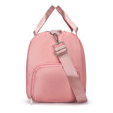 Sac de voyage femme léger et déperlant rose de côté
