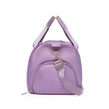 Sac de voyage femme léger et déperlant violet de côté