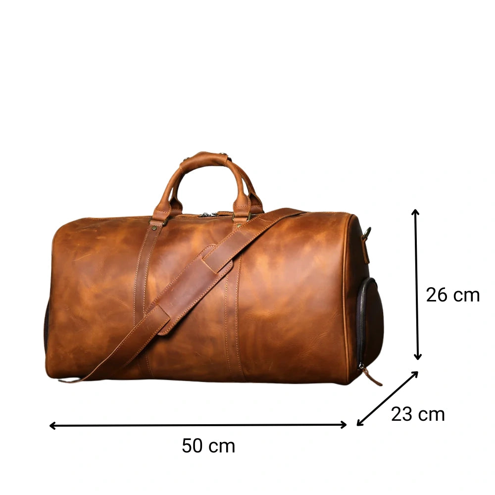 Sac de voyage homme cuir vintage dimensions