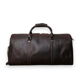 Sac de voyage homme cuir vintage marron foncé arrière